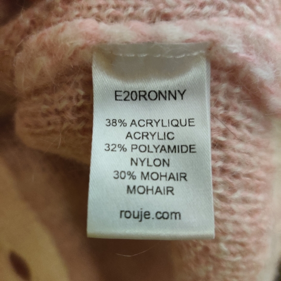 Rouje Ronny pink checkered cardigan (size 34 = XS) NwoT - Picture 5 of 5